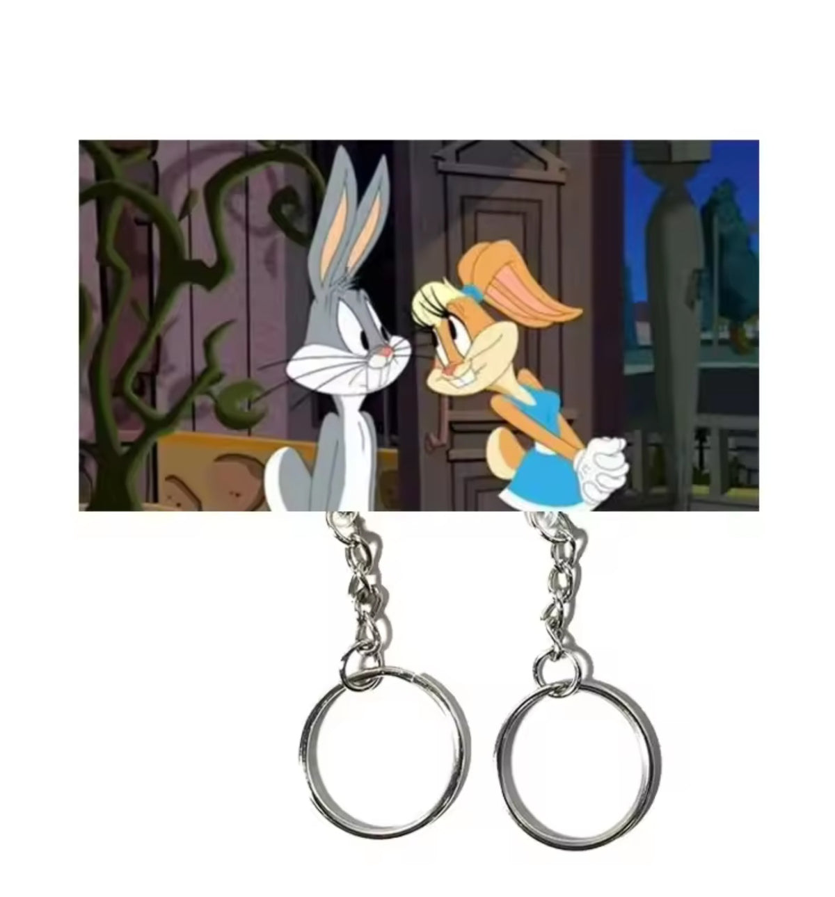 Bugs and Lola Couple Keychain Holder