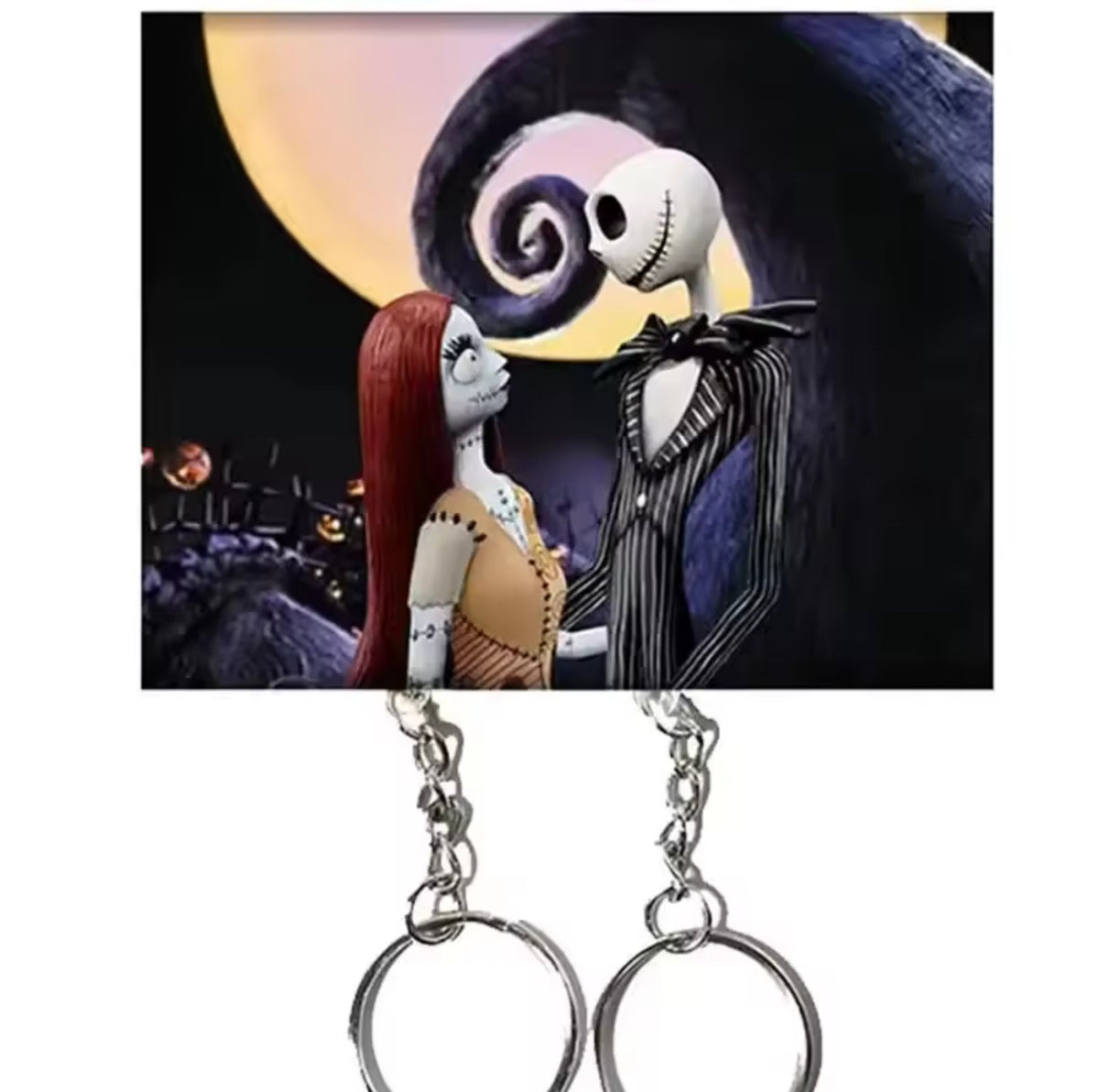 Jack and Sally Couple Keychain Holder