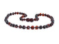 Dark cherry / black amber teething & colic necklace