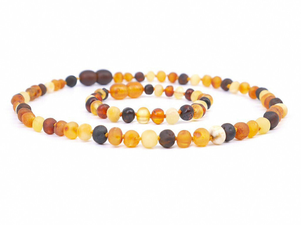 Maximum strength baroque beads raw amber teething & colic set