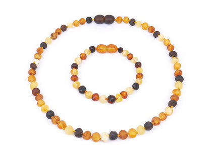 Maximum strength baroque beads raw amber teething & colic set